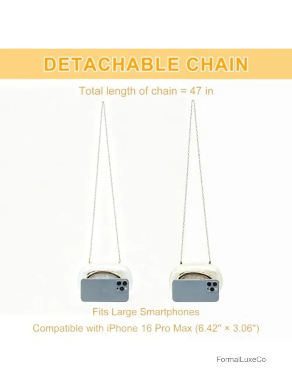 Acrylic Clutch Purse with Chain Crossbody Evening Bag